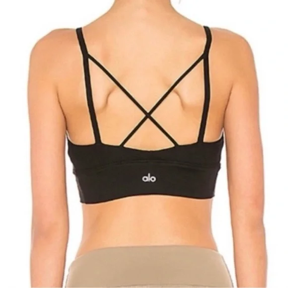 ALO Yoga Black Deluxe Bra - Picture 2 of 4